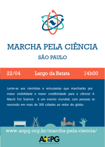 cartaz marcha pela ciencia